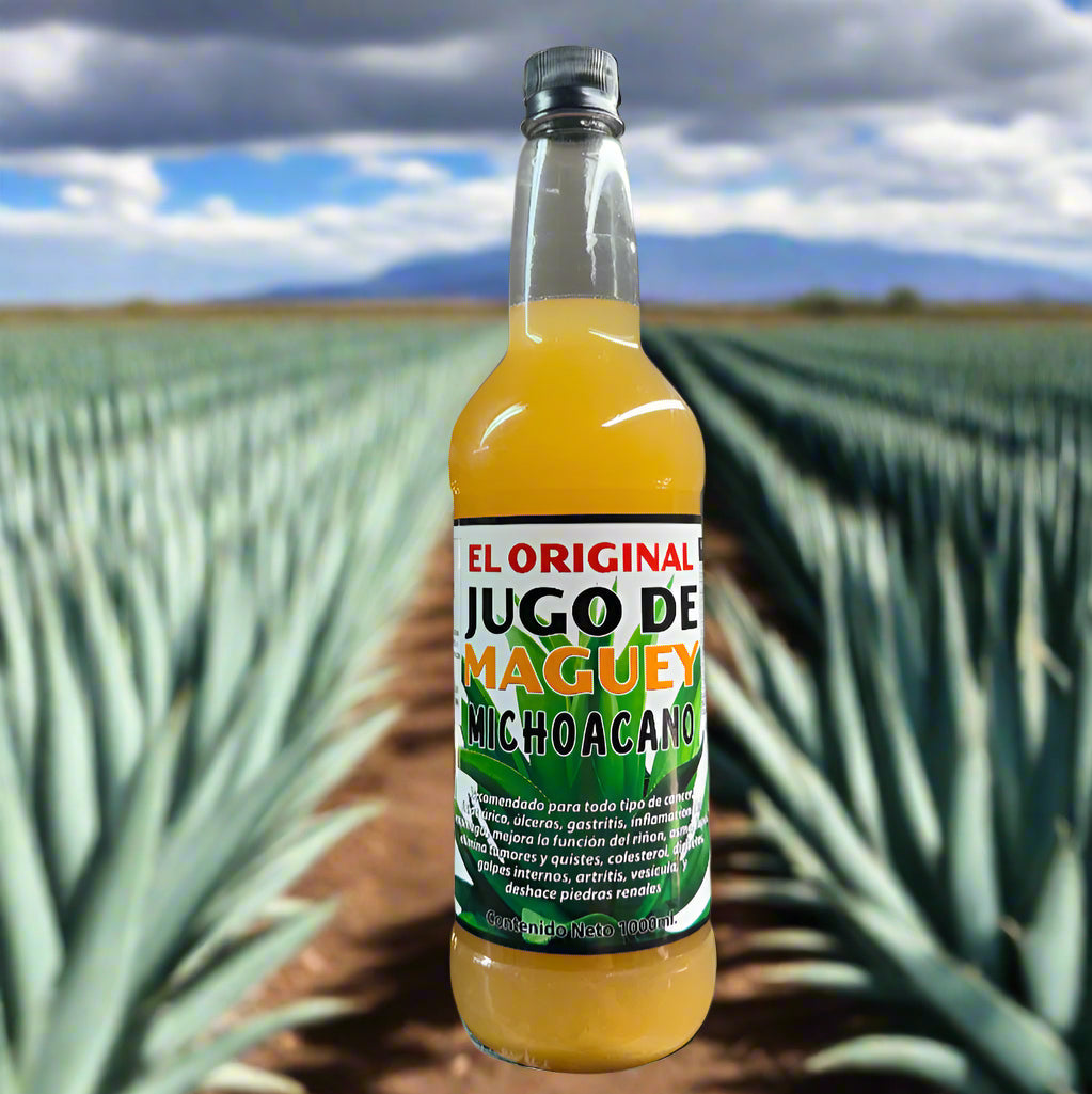 Jugo de Maguey Reforzado con Diente de León y 8 plantas Más, 1 Litro Orgánico