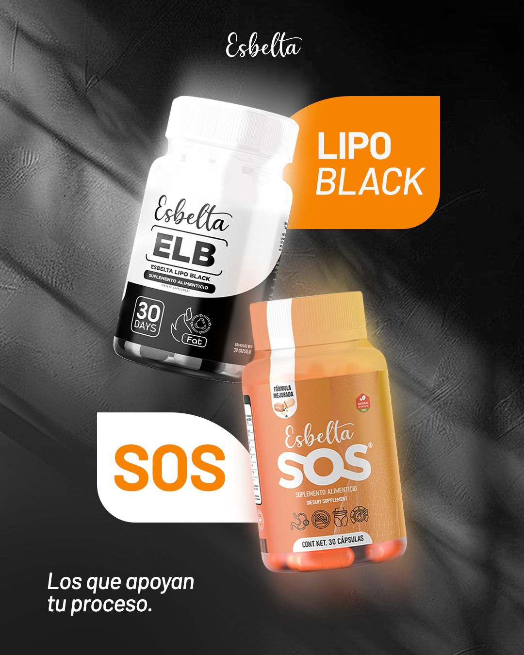 ELB black and SOS esbelta