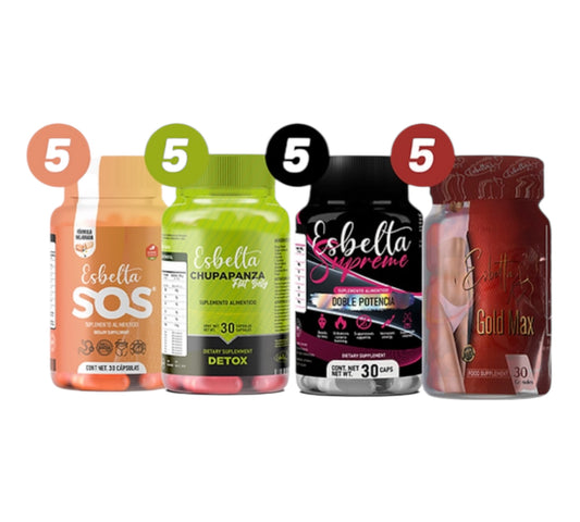 ESBELTA POWER PACK 20 (Paquete con 4 fórmulas diferentes (5 frascos de cada una)
